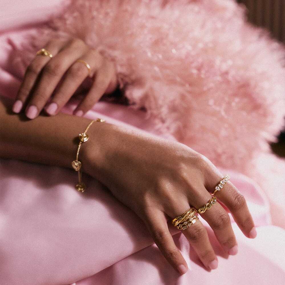 Daisy London Gold Plate Scribble Knot Ring Additional Image - 3