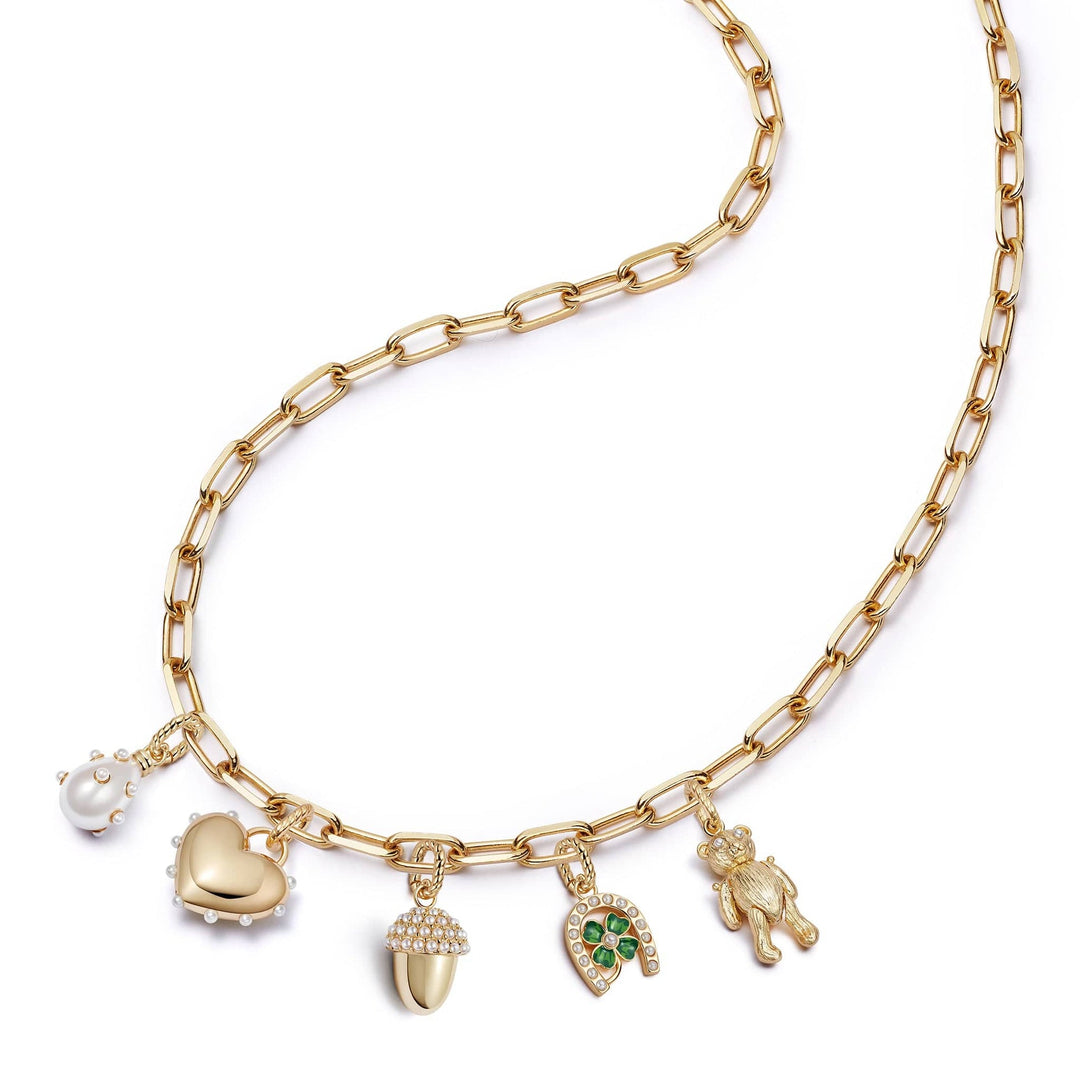Daisy London Gold Plate Shrimps Charm Necklace Layering Set