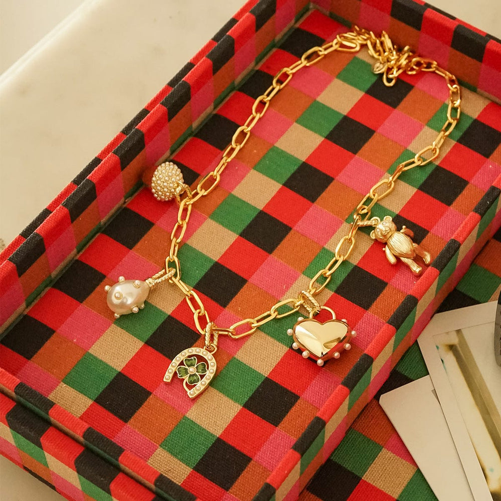 Daisy London Gold Plate Shrimps Charm Necklace Layering Set Additional Image - 1