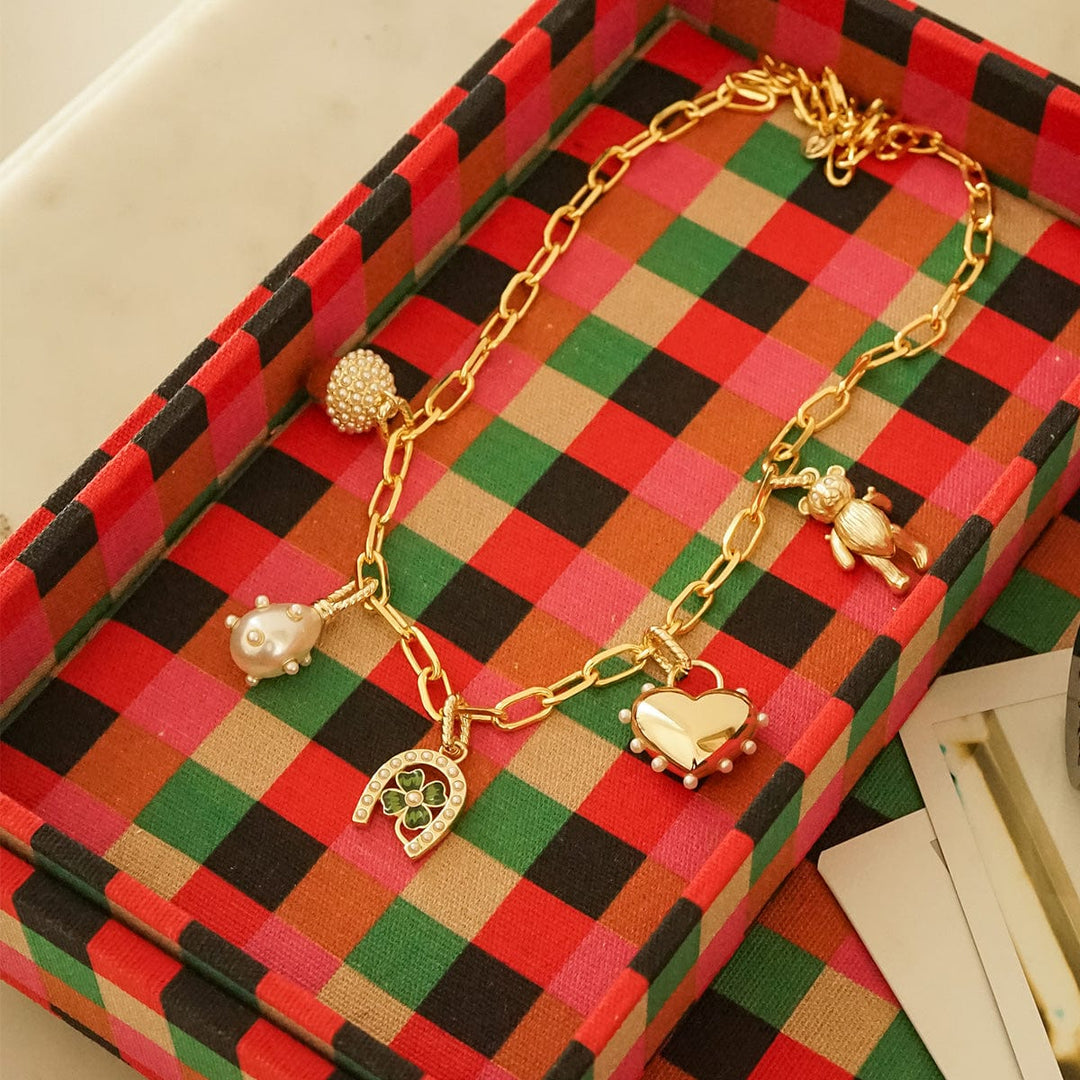 Daisy London Gold Plate Shrimps Charm Necklace Layering Set Additional Image - 1