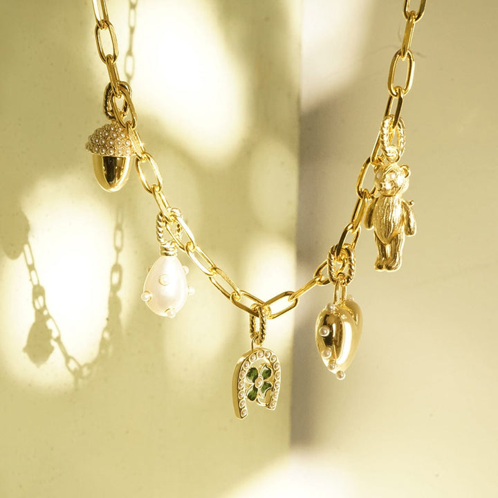Daisy London Gold Plate Shrimps Charm Necklace Layering Set Additional Image - 2
