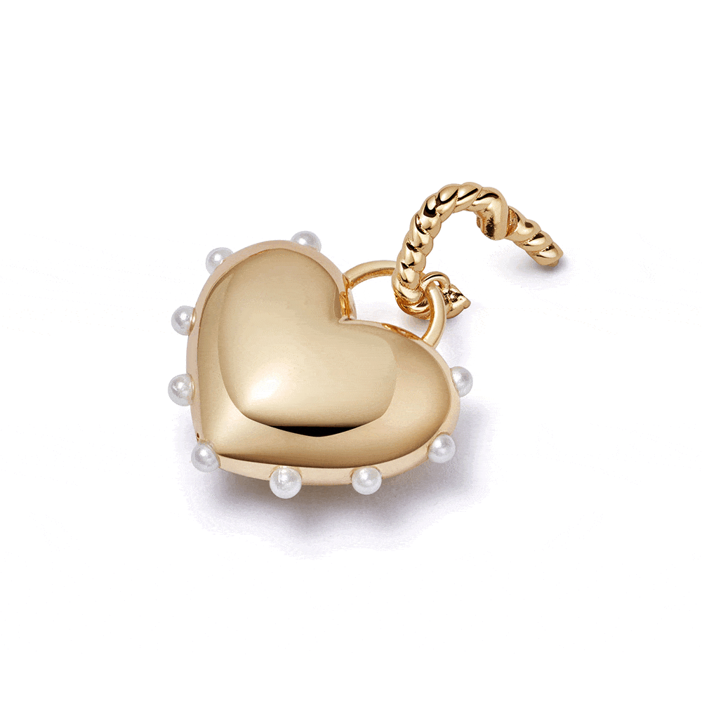 Daisy London Gold Plate Shrimps Chubby Heart Charm