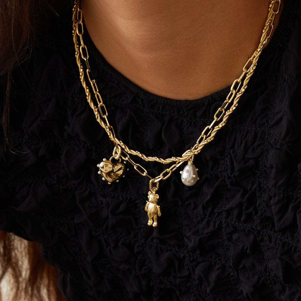 Daisy London Gold Plate Shrimps Chubby Heart Charm Additional Image - 1