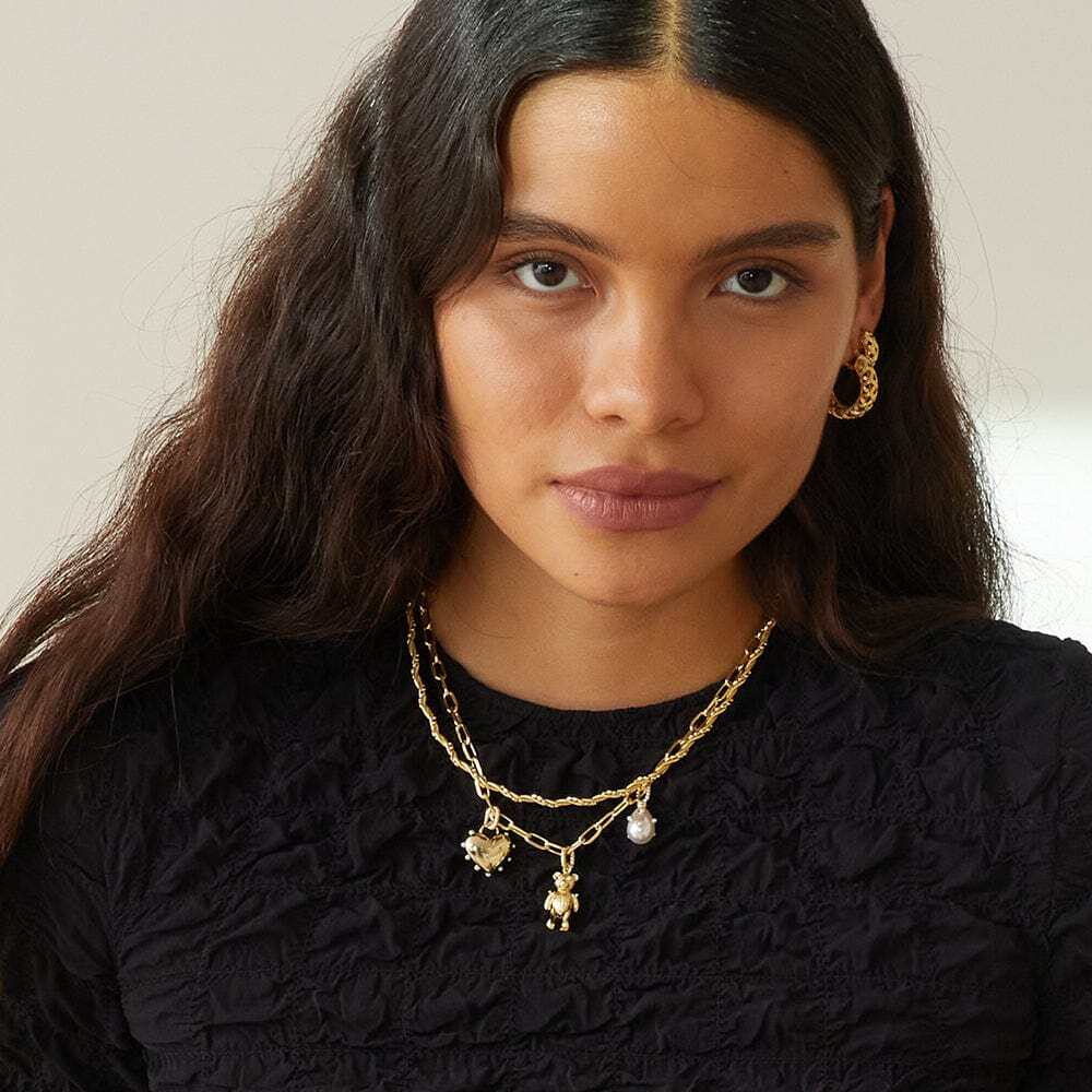 Daisy London Gold Plate Shrimps Chubby Heart Charm Additional Image - 3