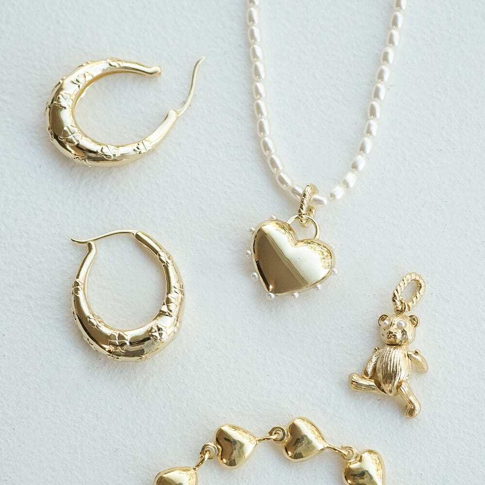 Daisy London Gold Plate Shrimps Chubby Heart Charm Additional Image - 4