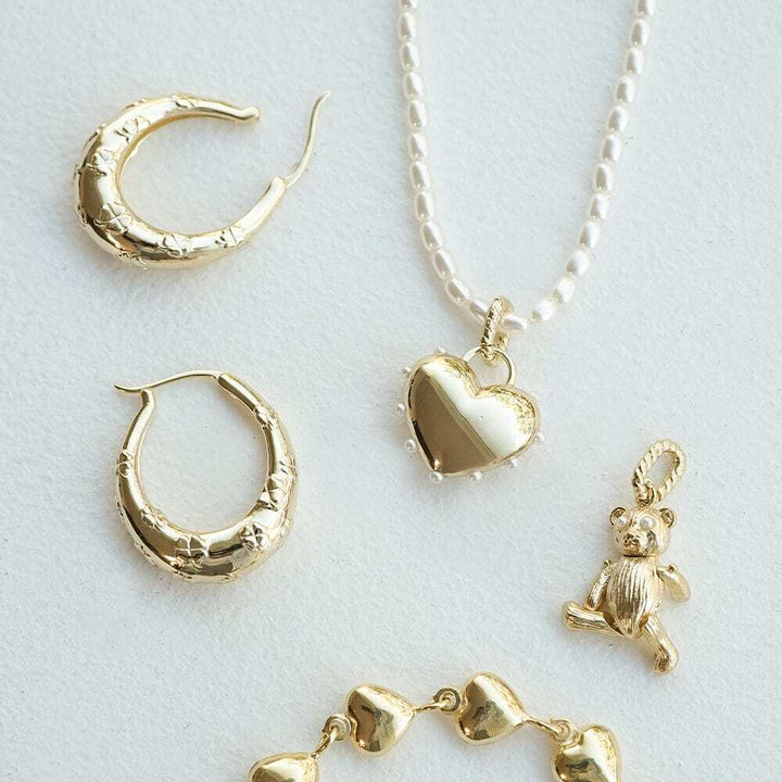 Daisy London Gold Plate Shrimps Chubby Heart Charm Additional Image - 4