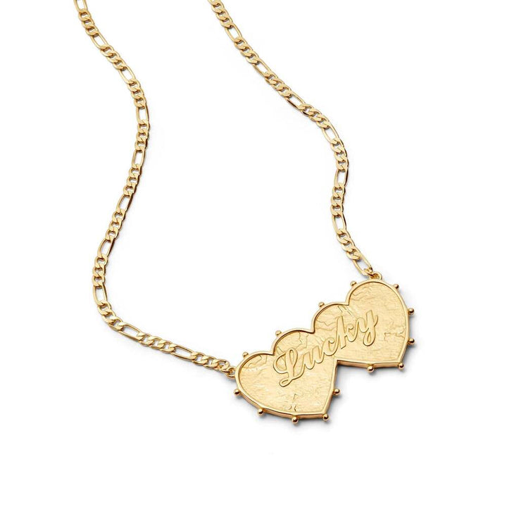 Daisy London Gold Plate Shrimps Double Heart Necklace Additional Image - 14