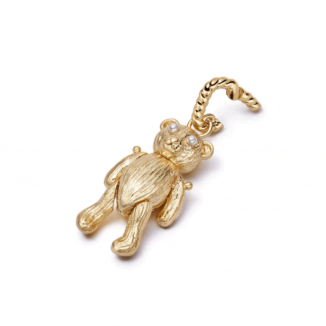 Daisy London Gold Plate Shrimps Teddy Bear Charm