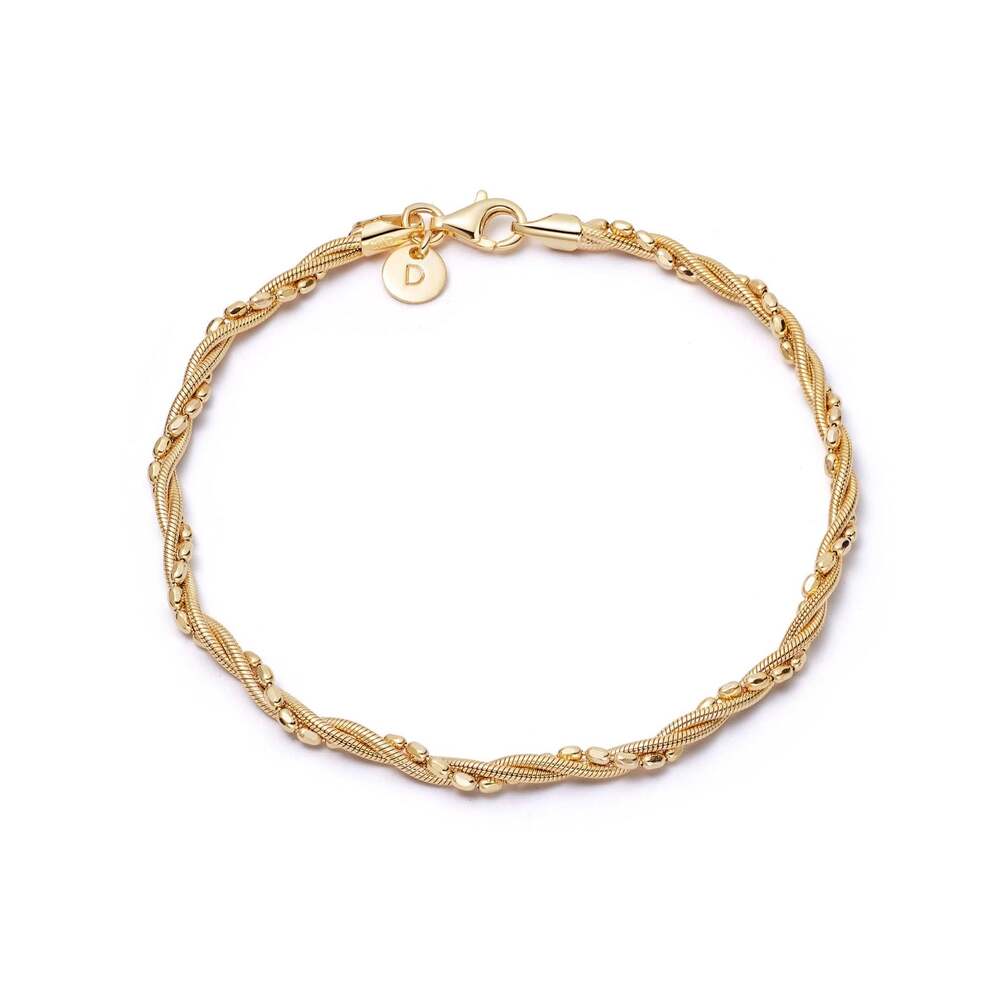 Daisy London Gold Plate Shrimps Twist Chain Bracelet