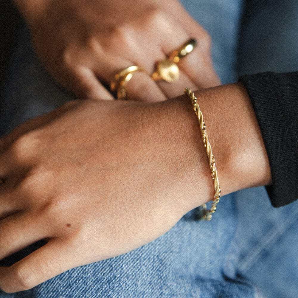 Daisy London Gold Plate Shrimps Twist Chain Bracelet Additional Image - 1