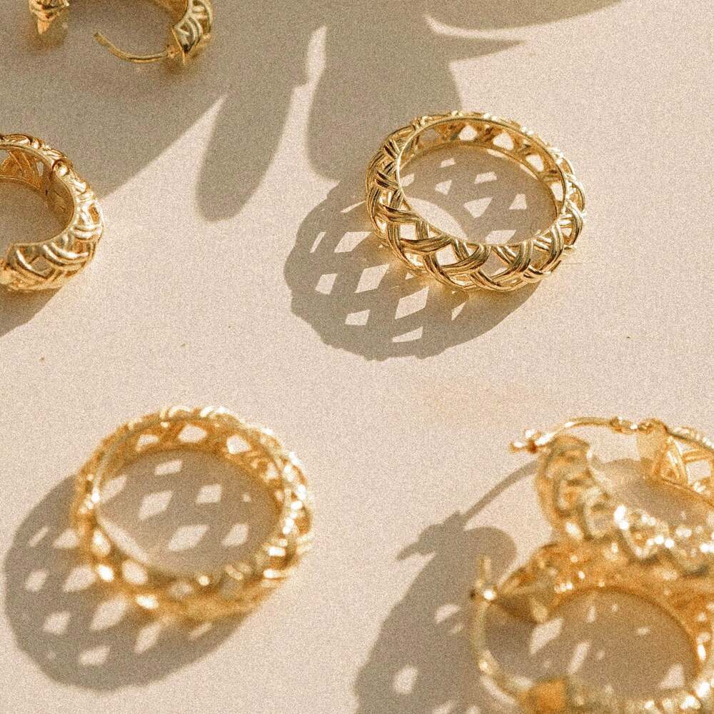 Daisy London Gold Plate Shrimps Woven Dome Ring Additional Image - 2