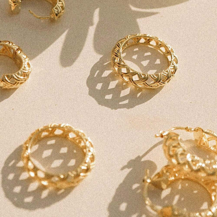 Daisy London Gold Plate Shrimps Woven Dome Ring Additional Image - 2