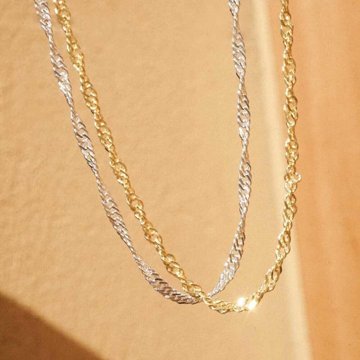 Daisy London Gold Plate Singapore Layering Chain Necklace Additional Image - 5