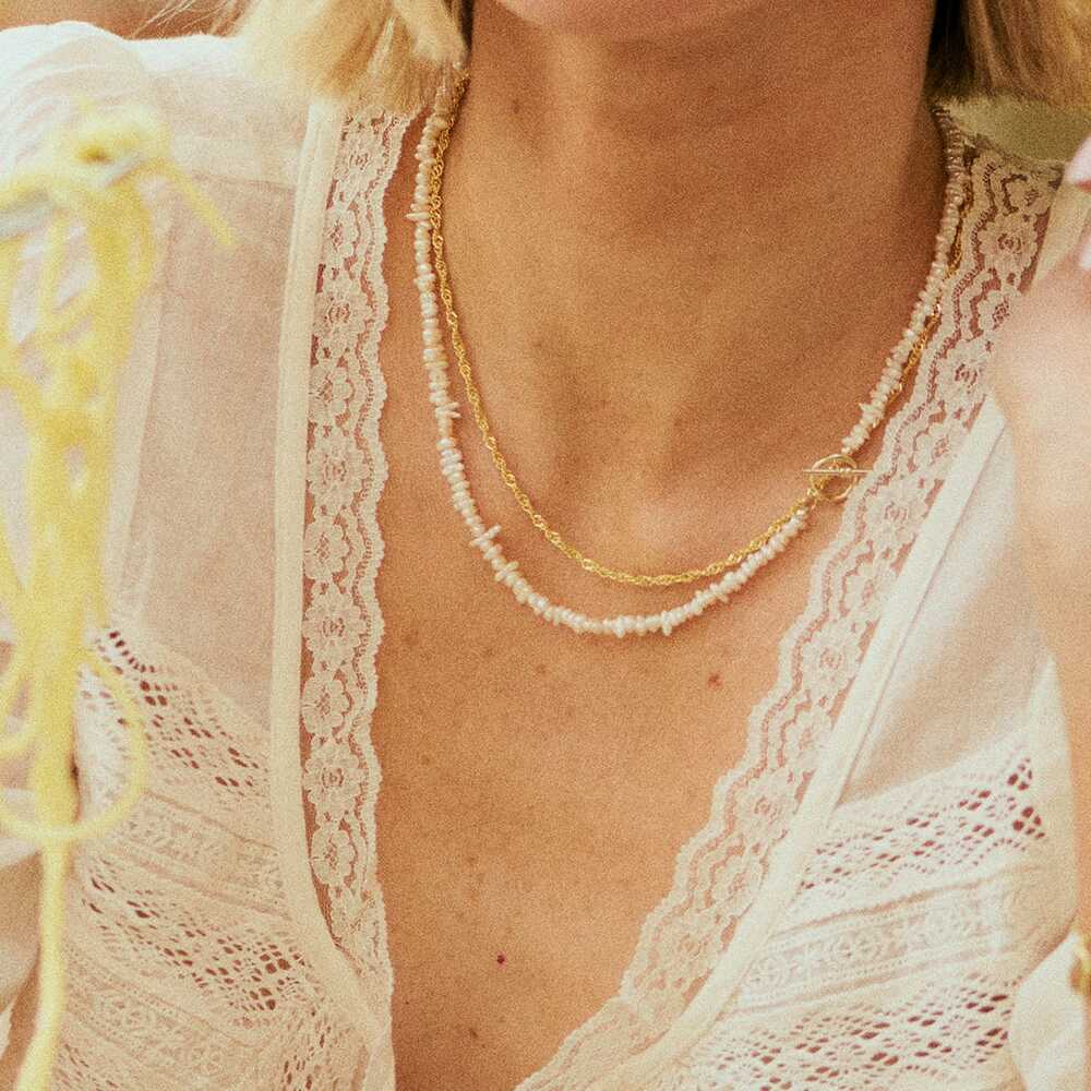 Daisy London Gold Plate Singapore Layering Chain Necklace Additional Image - 6