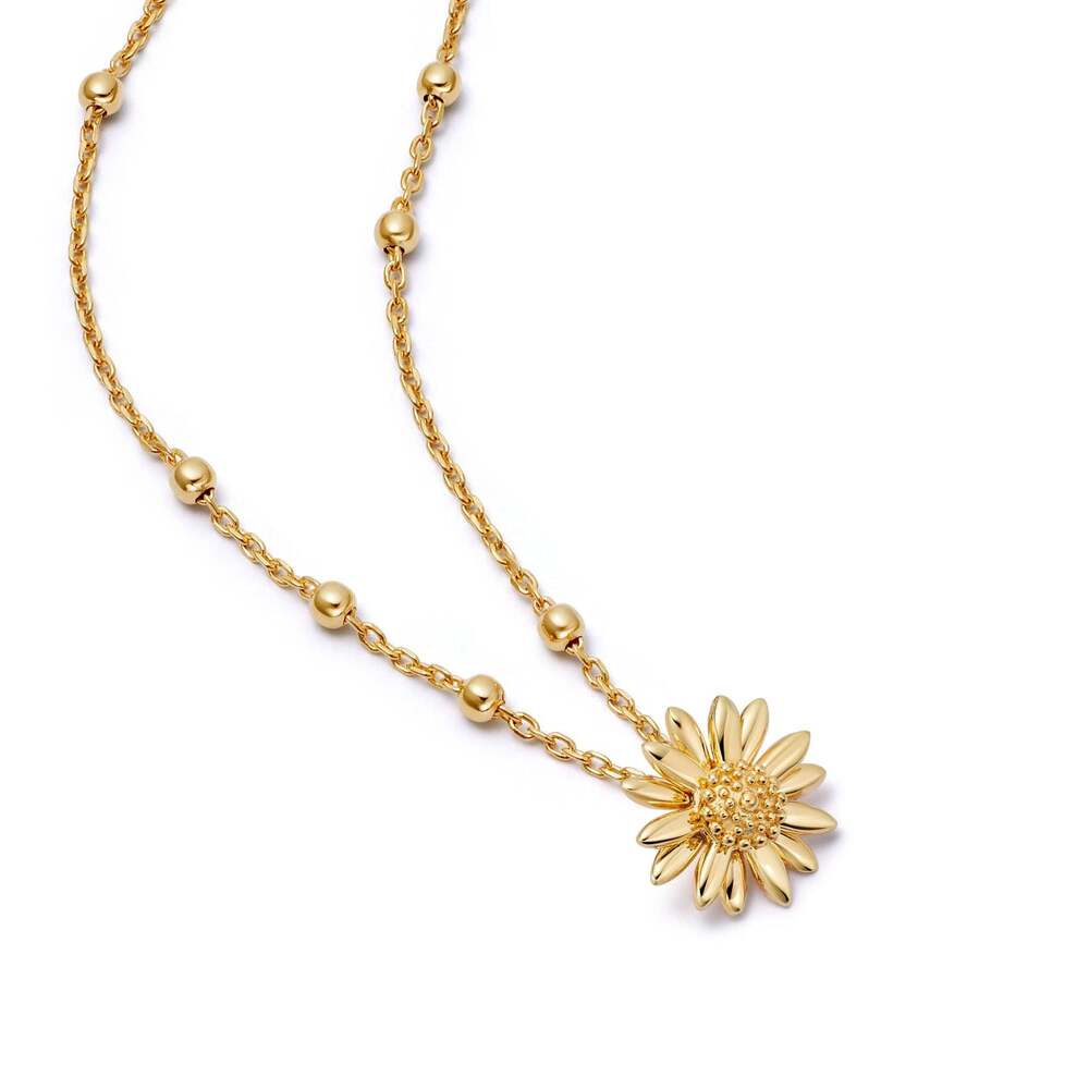 Daisy London Gold Plate Small English Daisy Necklace