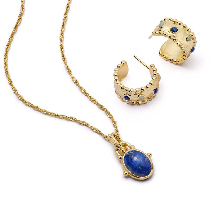 Daisy London Gold Plate Sol Lapis Layering Set