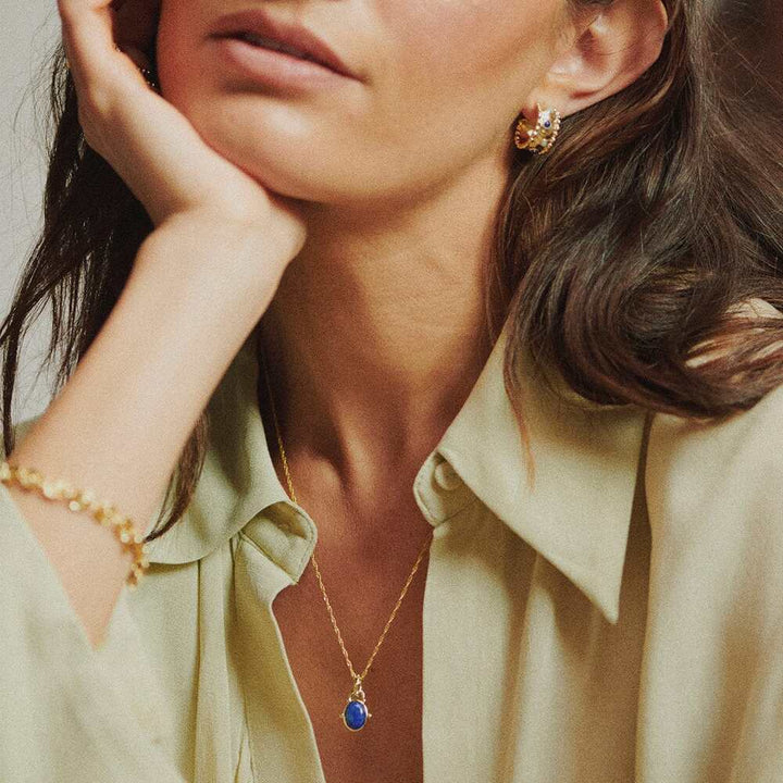Daisy London Gold Plate Sol Lapis Layering Set Additional Image - 1