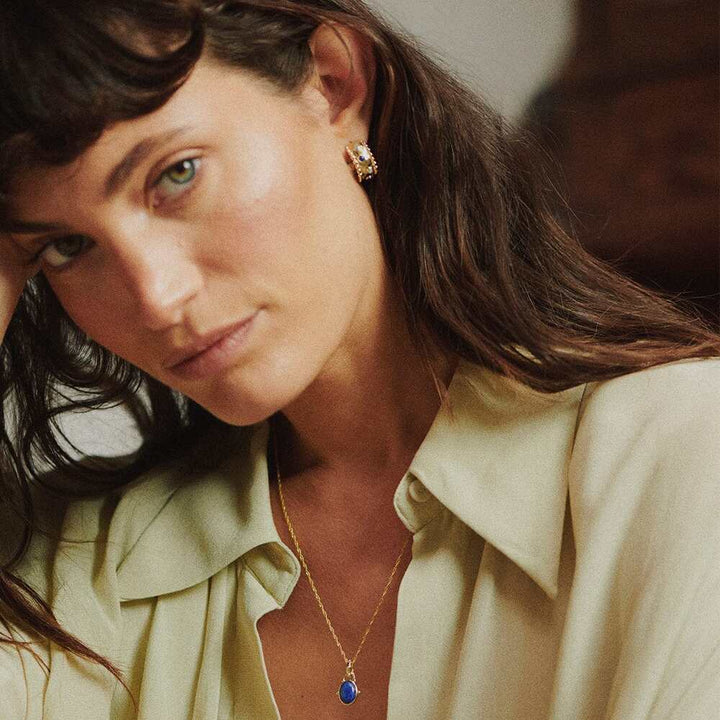 Daisy London Gold Plate Sol Lapis Layering Set Additional Image - 3