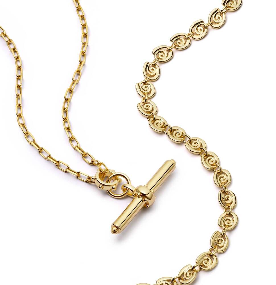 Daisy London Gold Plate Sol Necklace Layering Set