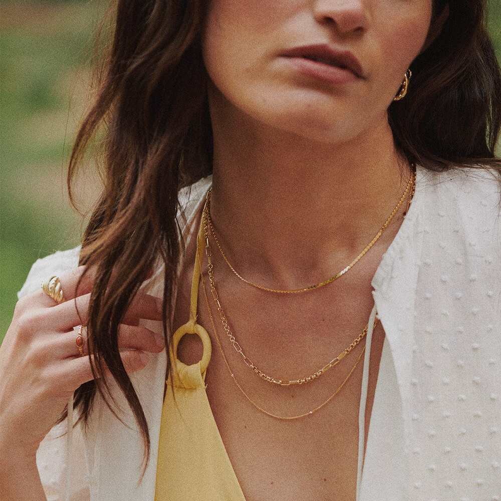 Daisy London Gold Plate Spiral Snake Chain Necklace Additional Image - 1