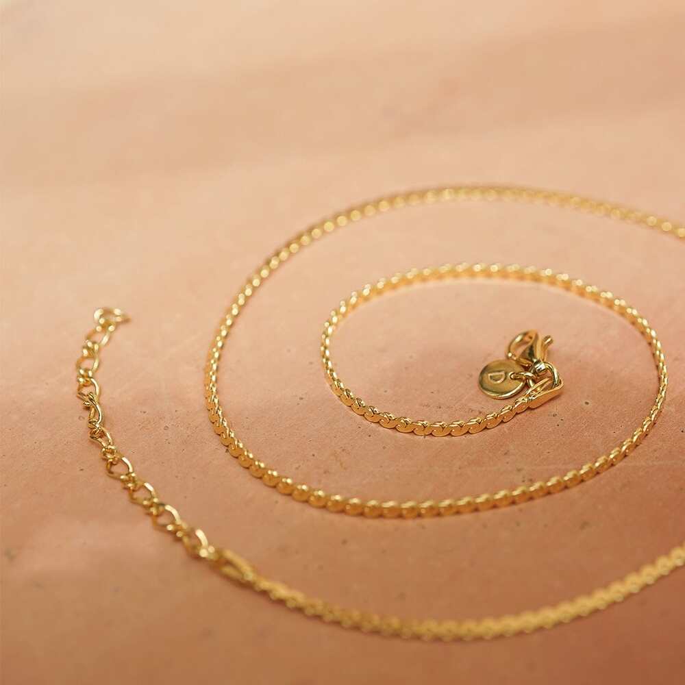 Daisy London Gold Plate Spiral Snake Chain Necklace Additional Image - 5