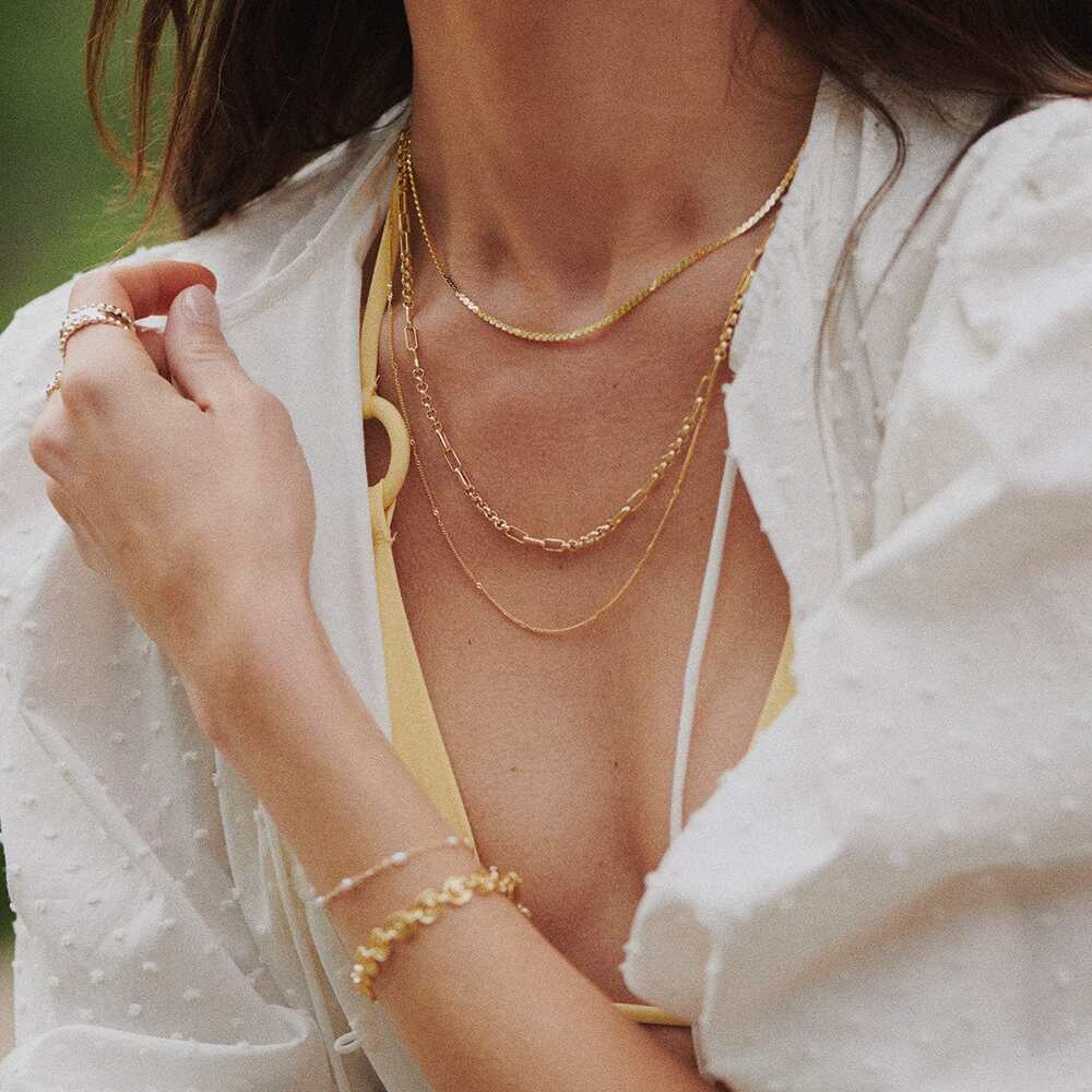 Daisy London Gold Plate Spiral Snake Chain Necklace Additional Image - 6