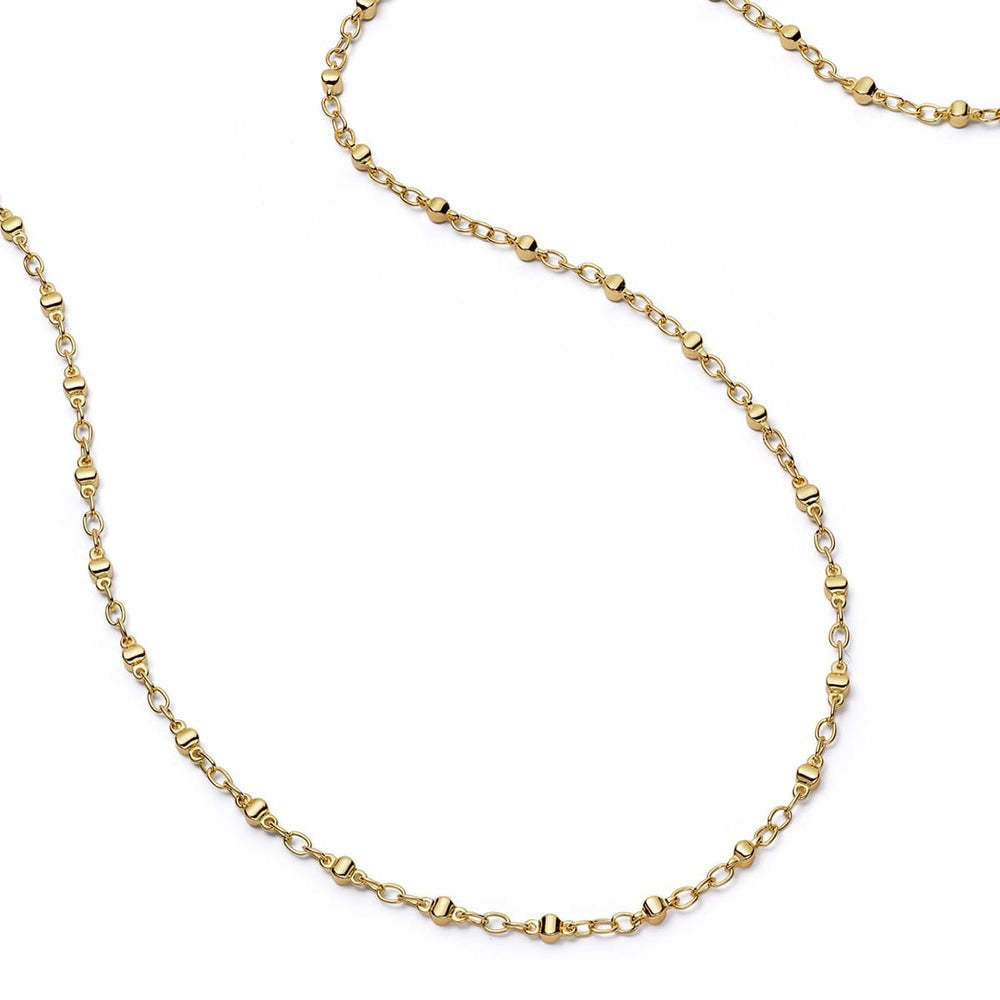 Daisy London Gold Plate Square Bead Chain Necklace