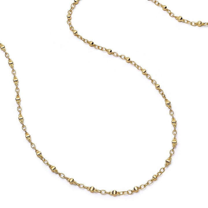 Daisy London Gold Plate Square Bead Chain Necklace