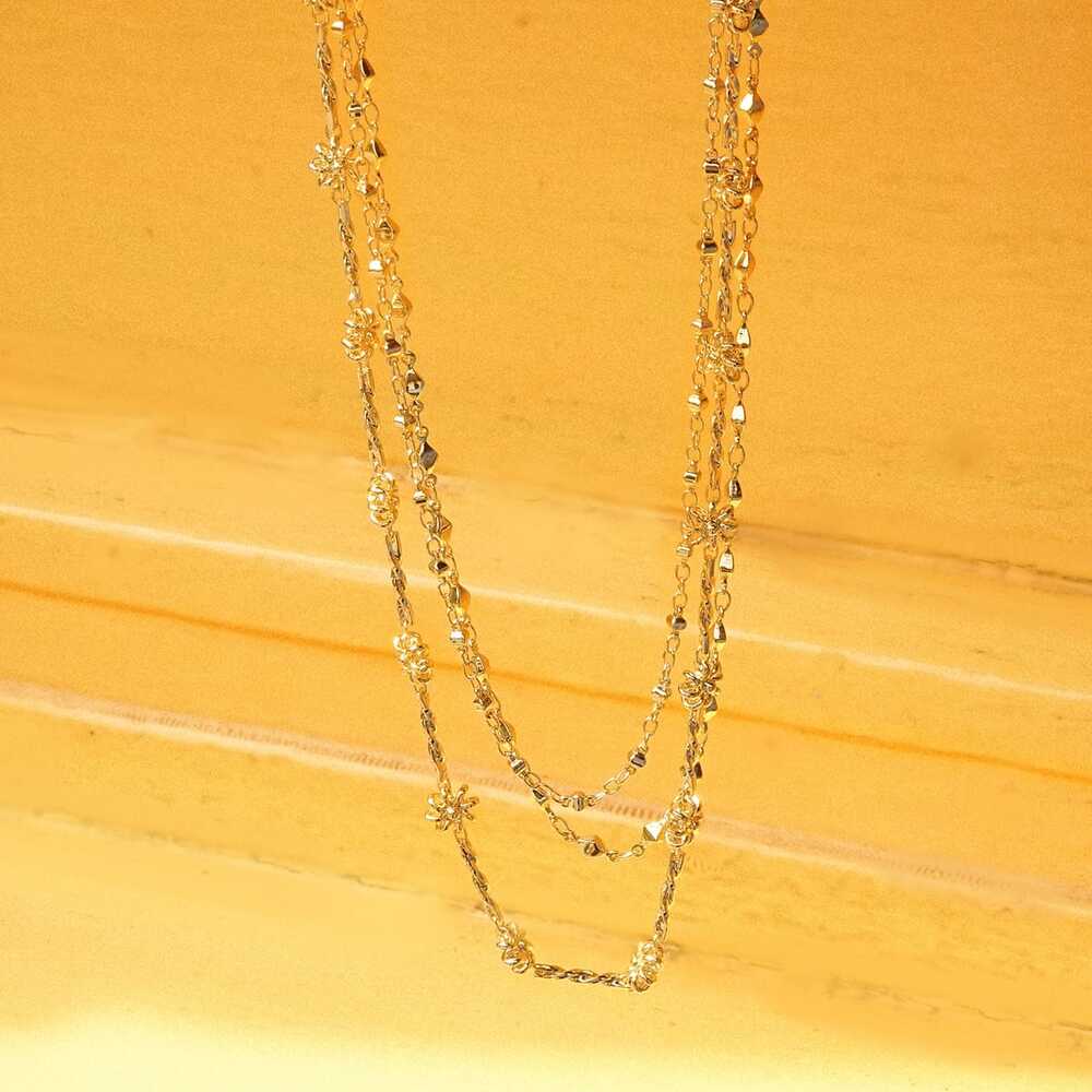 Daisy London Gold Plate Square Bead Chain Necklace Additional Image - 4