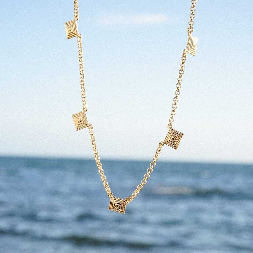 Daisy London Gold Plate Strata Station Necklace Additional Image - 2