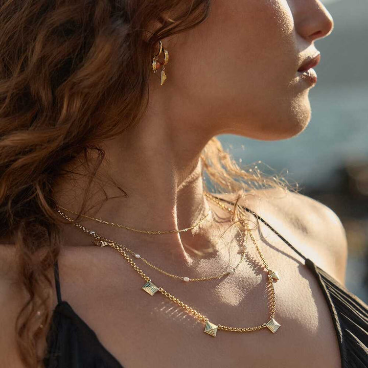 Daisy London Gold Plate Strata Station Necklace Additional Image - 3