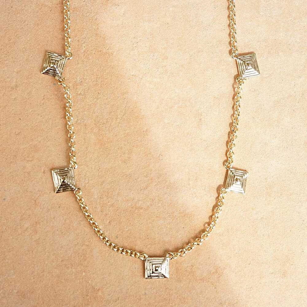 Daisy London Gold Plate Strata Station Necklace Additional Image - 4