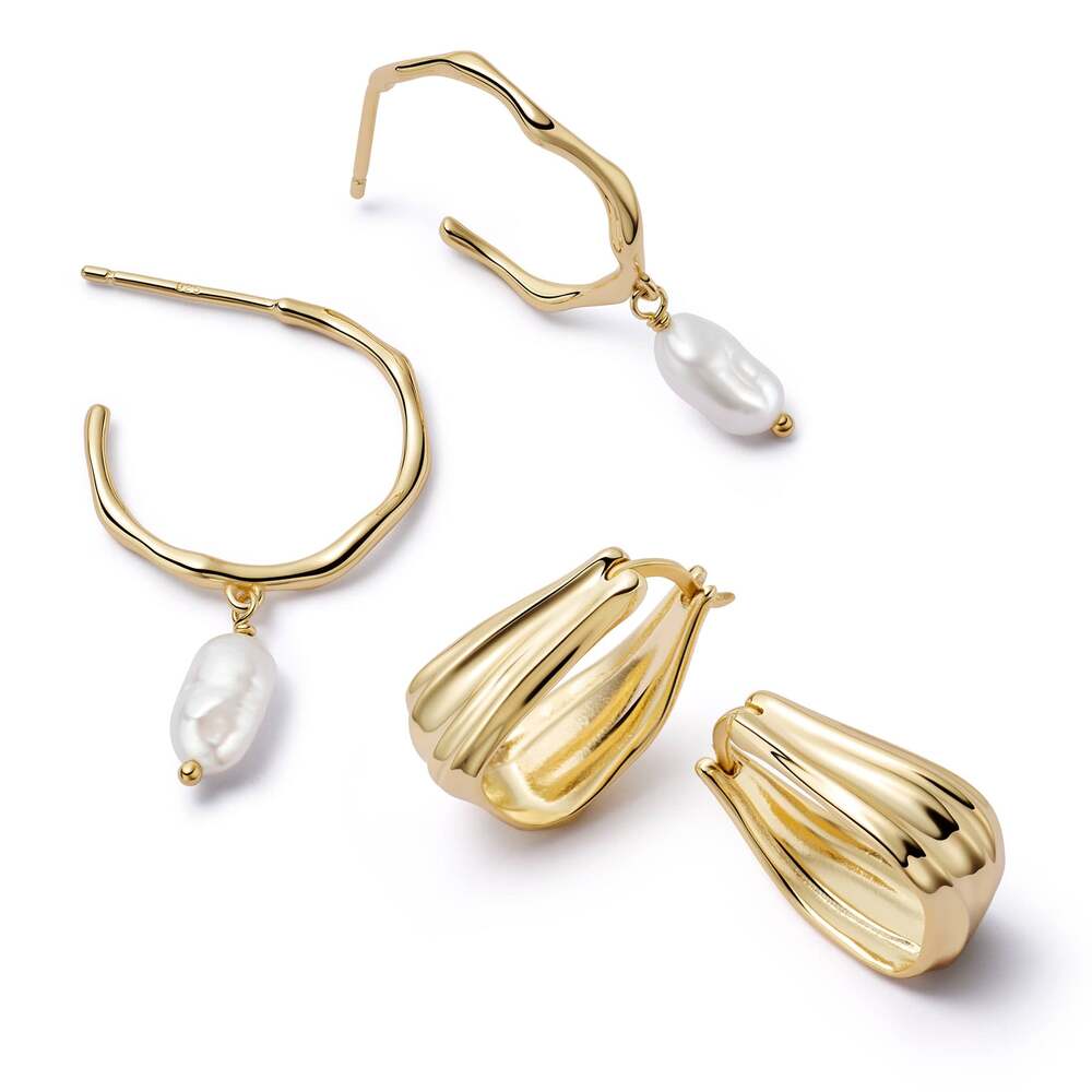 Daisy London Gold Plate Summer Icons Earrings Stack