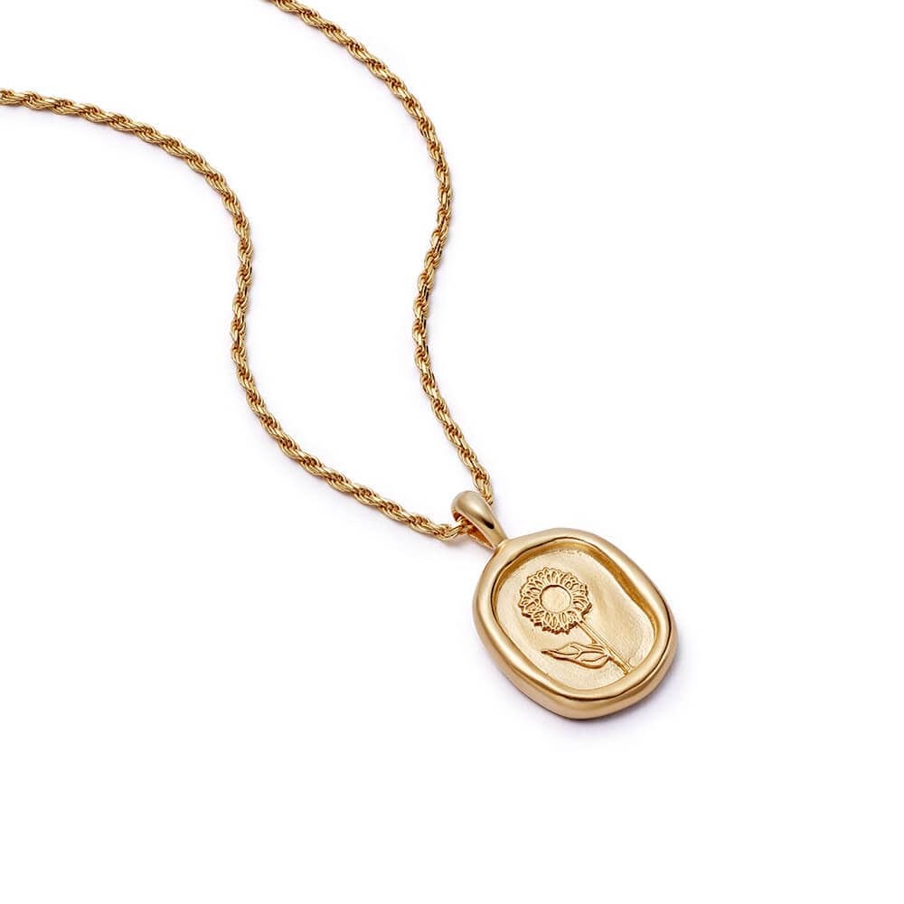 Daisy London Gold Plate Sunflower Necklace