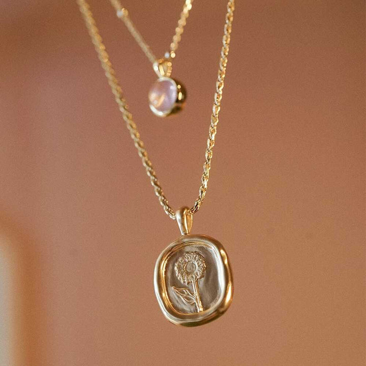 Daisy London Gold Plate Sunflower Necklace Additional Image - 2