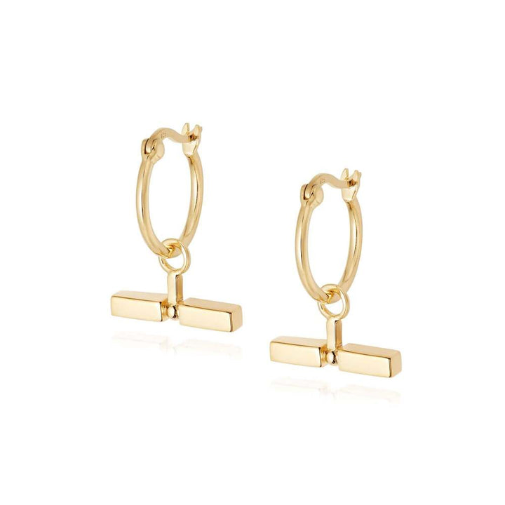 Daisy London Gold Plate T Bar Earrings