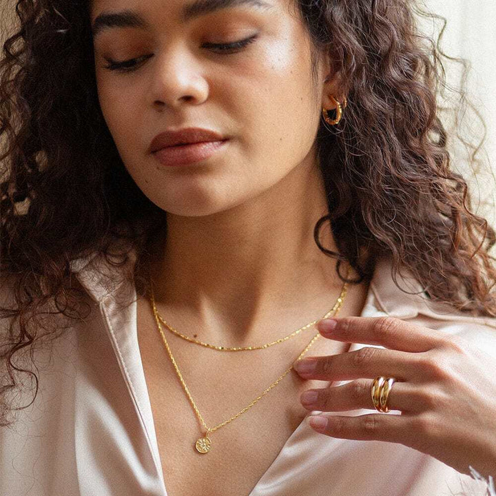 Daisy London Gold Plate Twist Necklace Layering Set Additional Image - 2
