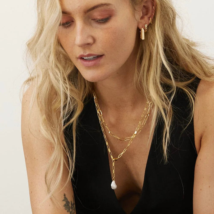 Daisy London Gold Polly Baroque Pearl Necklace - MococoDaisy LondonSPN02_GP5056104126332Necklace