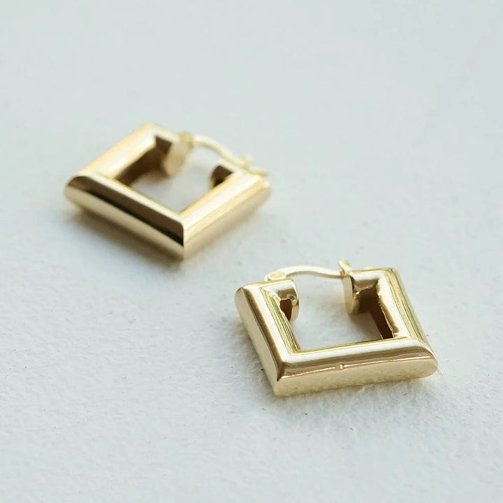 Daisy London Gold Polly Chubby Square Hoops - MococoDaisy LondonSPE03_GP5056104126356Earrings