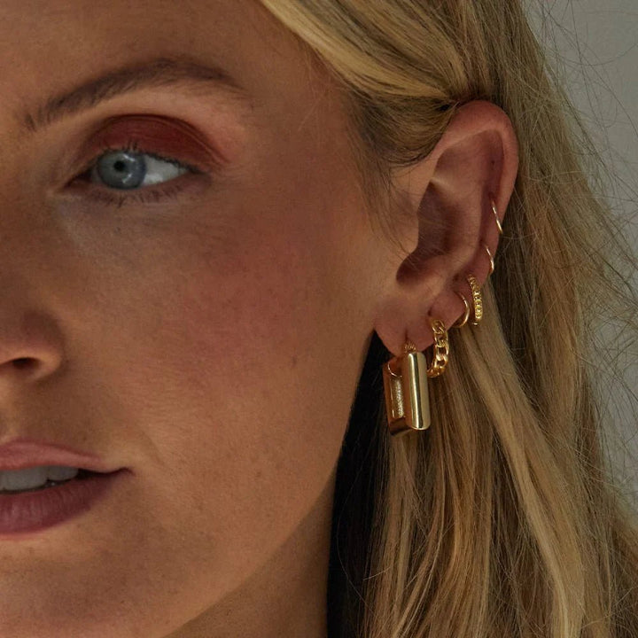 Daisy London Gold Polly Chubby Square Hoops - MococoDaisy LondonSPE03_GP5056104126356Earrings