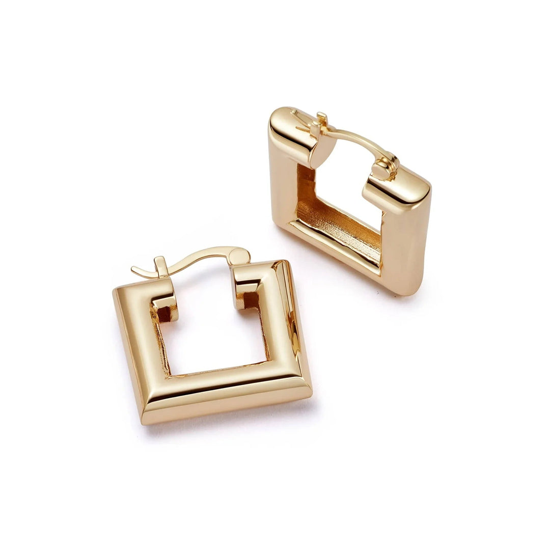 Daisy London Gold Polly Chubby Square Hoops - MococoDaisy LondonSPE03_GP5056104126356Earrings