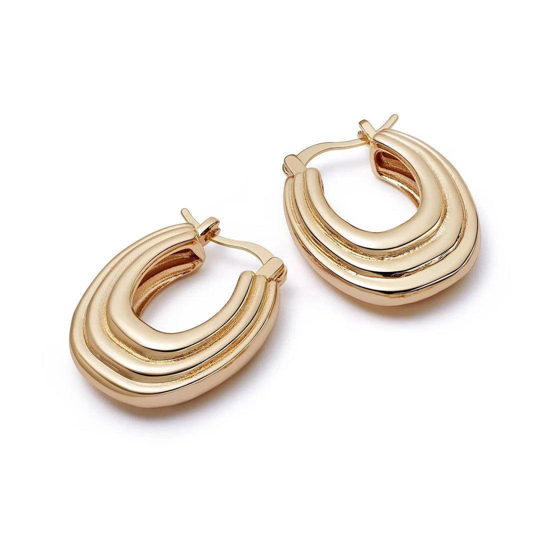 Daisy London Gold Polly Chunky Ridge Hoops - MococoDaisy LondonSPE05_GP5056104126349Earrings