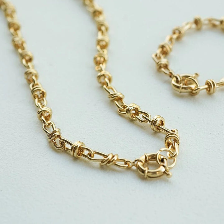 Daisy London Gold Polly Knot Chain Necklace - MococoDaisy LondonSPN01_GP5056104126240Necklaces