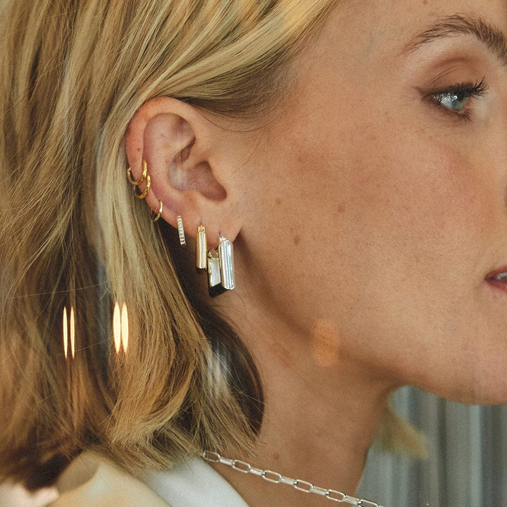 Daisy London Gold Polly Mini Chubby Square Hoops - MococoDaisy LondonSPE06_GP5056104126363Earrings