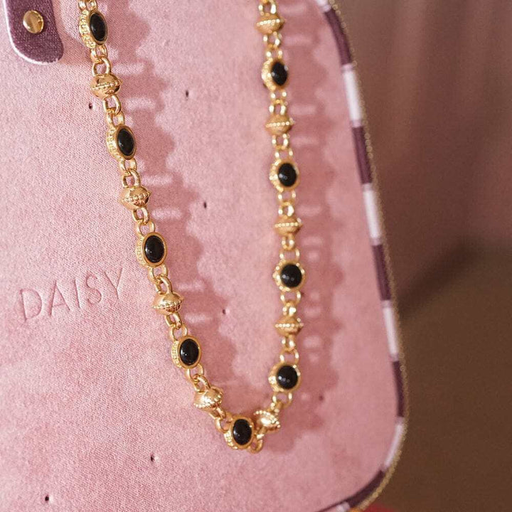 Daisy London Gold Polly Sayer Black Onyx Chain Necklace - MococoDaisy LondonSPN07_GPNecklaces
