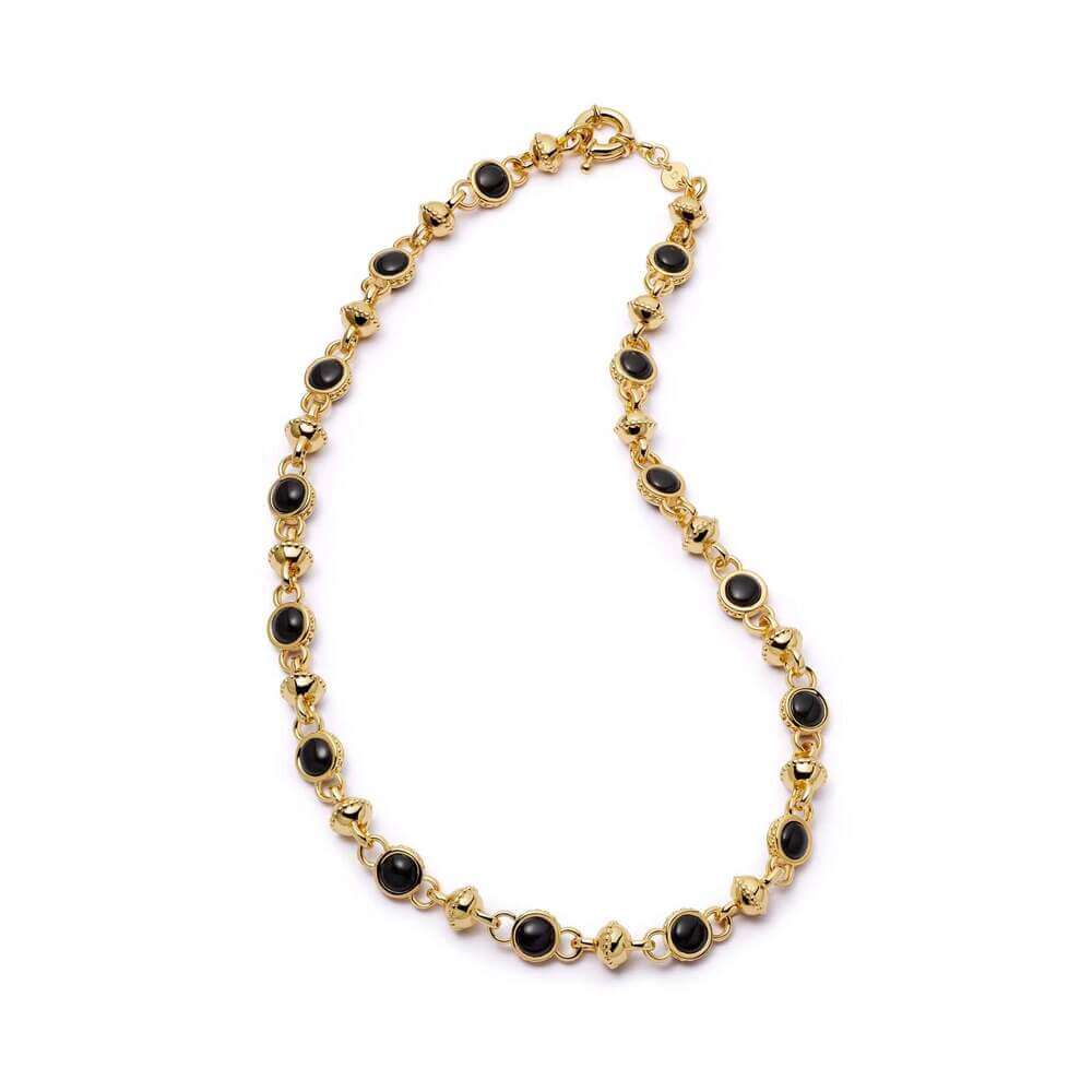 Daisy London Gold Polly Sayer Black Onyx Chain Necklace - MococoDaisy LondonSPN07_GPNecklaces