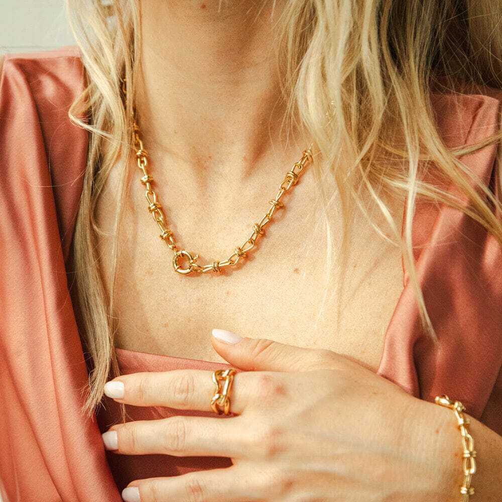 Daisy London Gold Polly Sayer Knot Chain Layering Set - MococoDaisy LondonGSET149_GPJewellery Sets