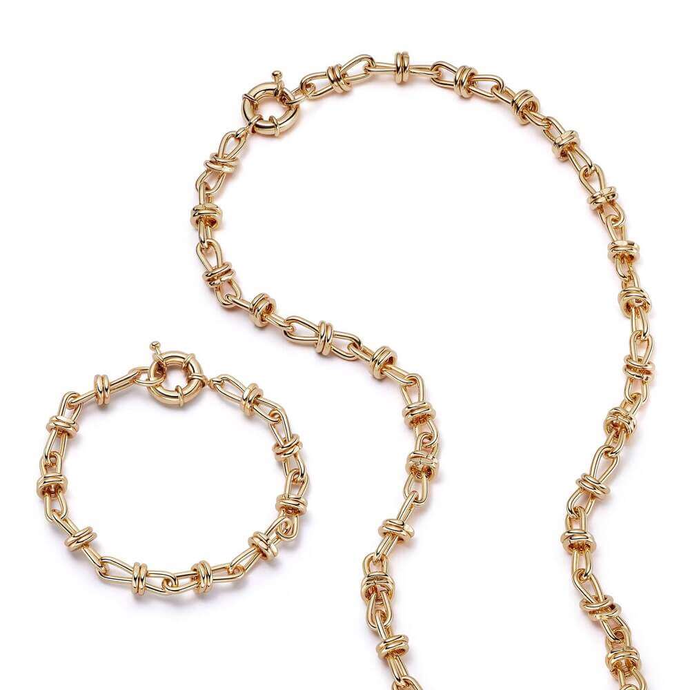 Daisy London Gold Polly Sayer Knot Chain Layering Set - MococoDaisy LondonGSET149_GPJewellery Sets