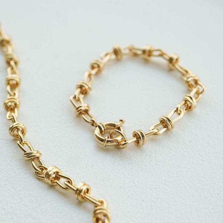 Daisy London Gold Polly Sayer Knot Chain Layering Set - MococoDaisy LondonGSET149_GPJewellery Sets