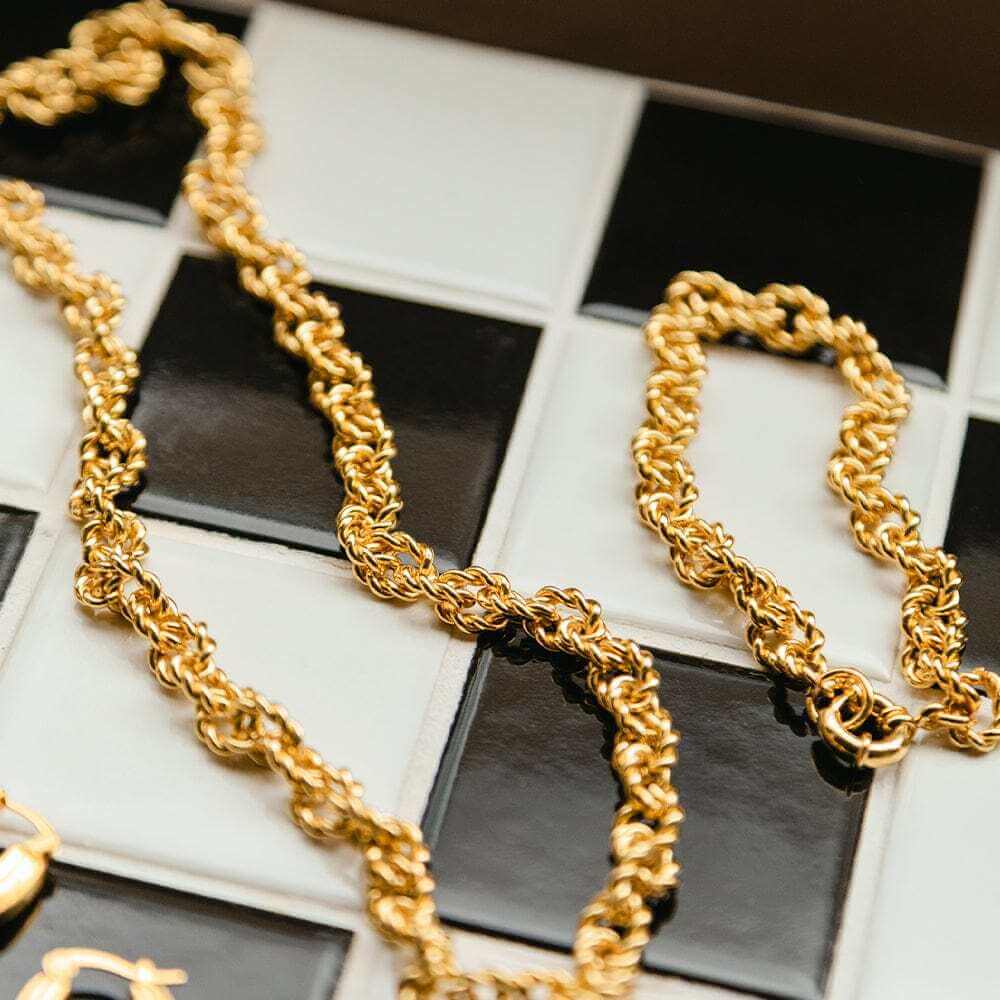 Daisy London Gold Polly Sayer Vintage Rope Chain Layering Set - MococoDaisy LondonGSET164_GPJewellery Sets